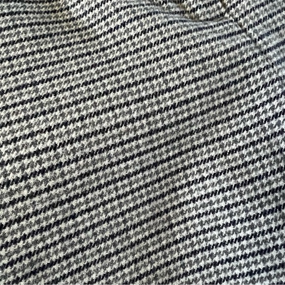 🆕 EUC LOFT High Waist Straight Leg Houndstooth grey and blue pants - Picture 14 of 14